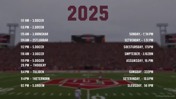 Horaires du football d'Oklahoma en ligne en 2025