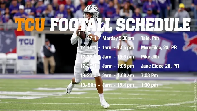 Horaires du football de TCU 2025 annoncés officiellement