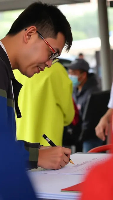 Huang Jensen signe des seins pour l'argent