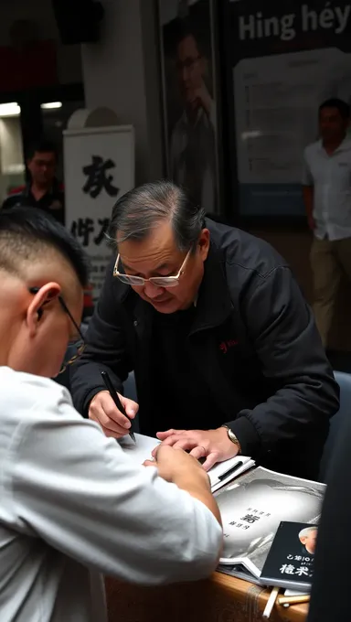 Huang Jensen signe des seins pour la charité