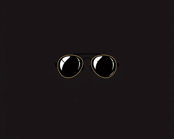 Icon de lunettes d'aviateur noires PNG image gratuite