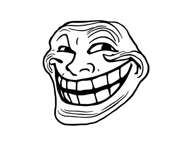 Icone de Troll Face en format PNG dans l'art numérique