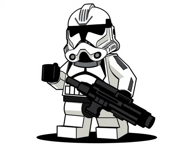 Icone de clone trooper Lego en graphismes PNG