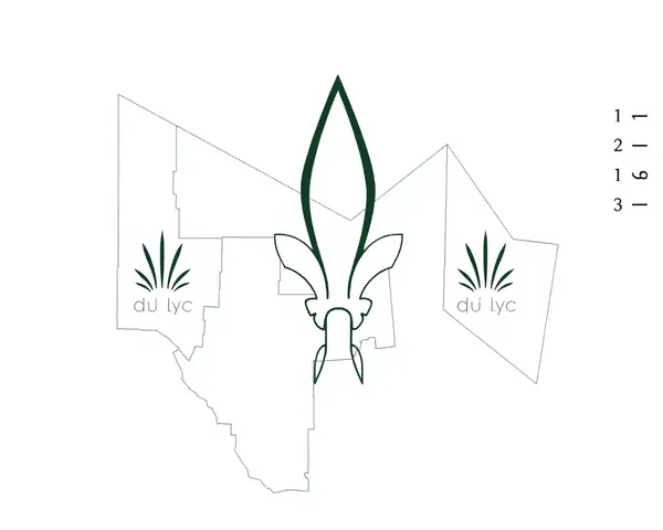 Iconographie de fleur de lys québécoise en PNG