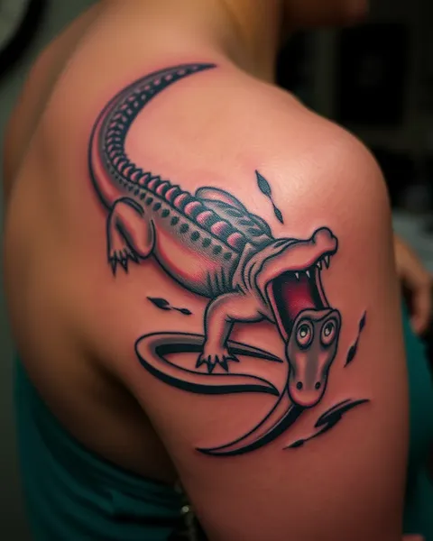 Idées de conception de tatouage d'alligator pour les débutants