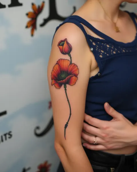 Idées de tatouage de coquelicot pour le corps inférieur