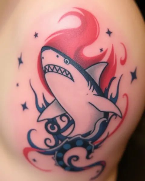 Idées de tatouage de requin coloré pour les amoureux de l'océan