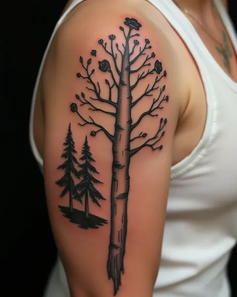 Idées de tatouages avec des arbres et des feuilles