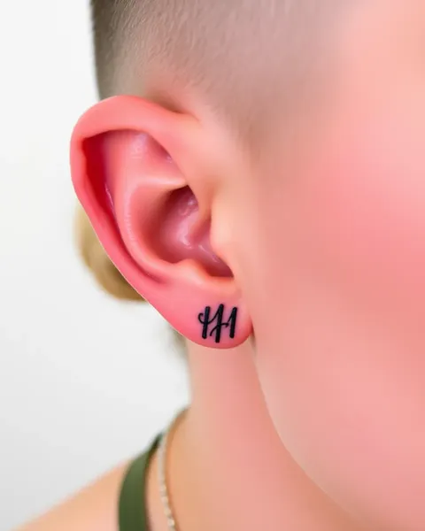 Idées de tatouages d'oreille minimalistes pour des looks simples et élégants