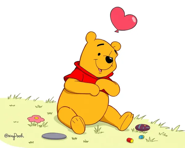 Illustration de Pooh l'ourson PNG mignonne