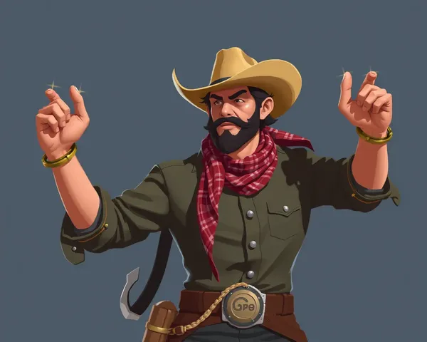 Illustration de cow-boy en PNG