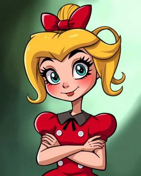 Illustration de dessin animé whimsical de Cindy Lou Who