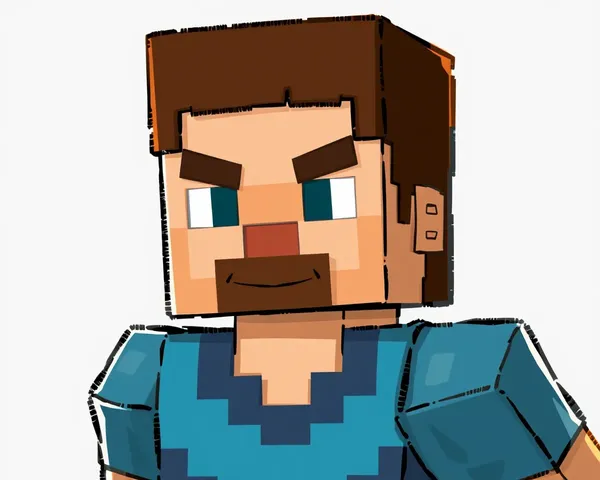 Illustration de personnage Minecraft Steve PNG