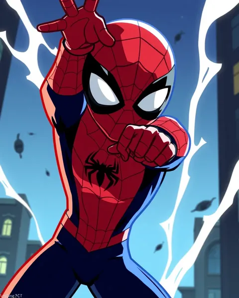 Illustration de picture de Spiderman de cartoon