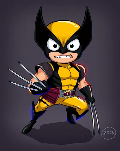 Illustrations de Wolverine en cartoon : images de Wolverine en cartoon