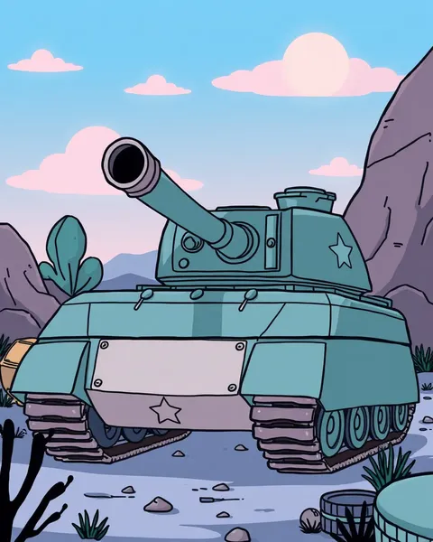 Illustrations de cartoon de tank : un monde d'imagination