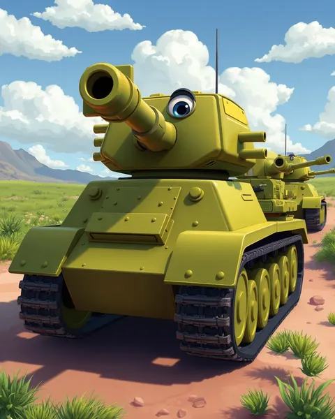 Illustrations de chars de tanks de cartoon : Machines de guerre fantastiques