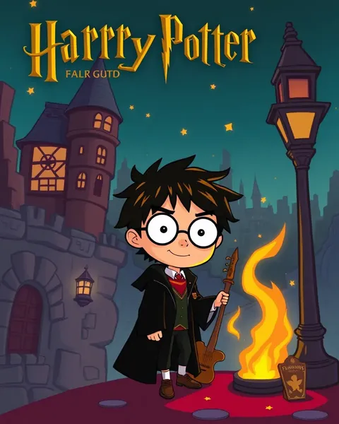 Illustrations de personnages de cartoon de Harry Potter