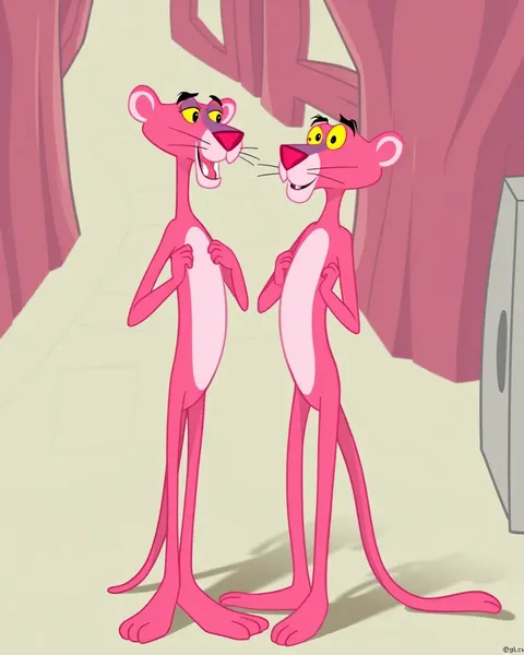 Illustrations humoristiques de Pink Panther