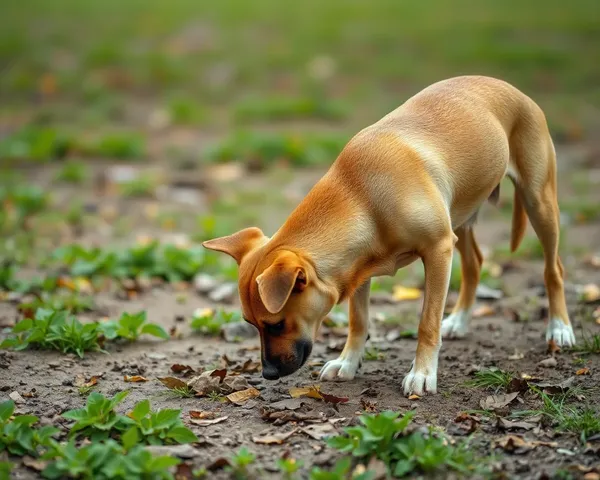 Image PNG d'un chien flairant le sol