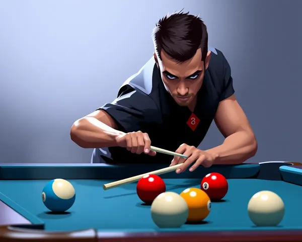 Image PNG d'un joueur de billard professionnel