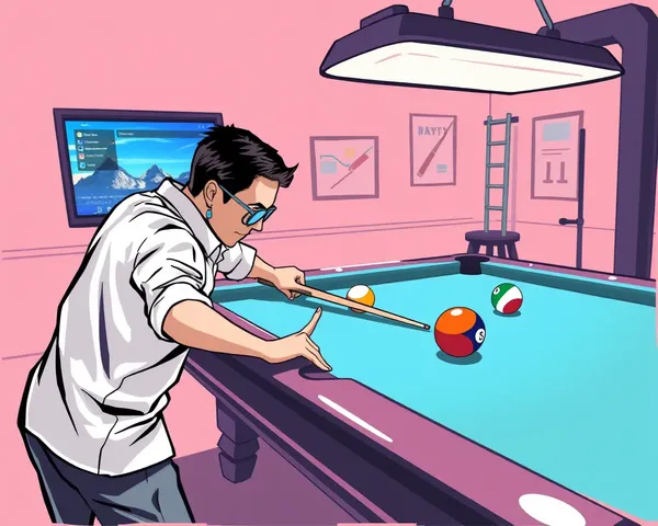 Image PNG d'un joueur de billard