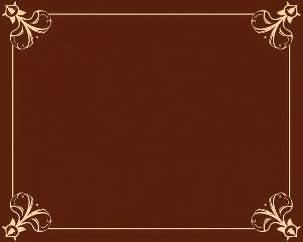 Image PNG de bordure de coin marron disponible