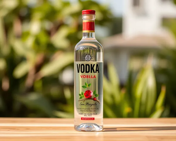 Image PNG de bouteille de vodka sans marque