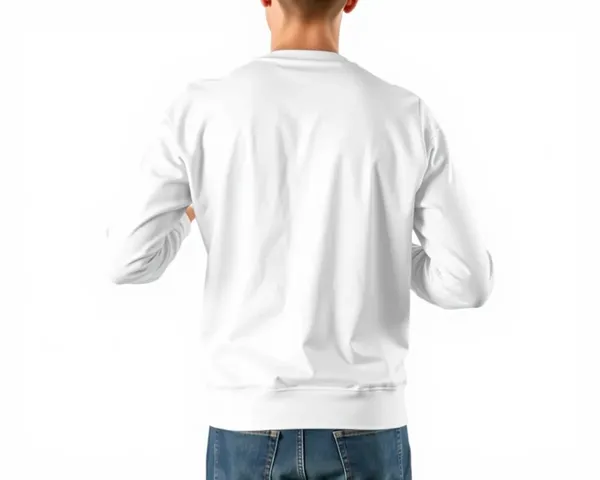 Image PNG de dos de sweat-shirt blanc gratuite