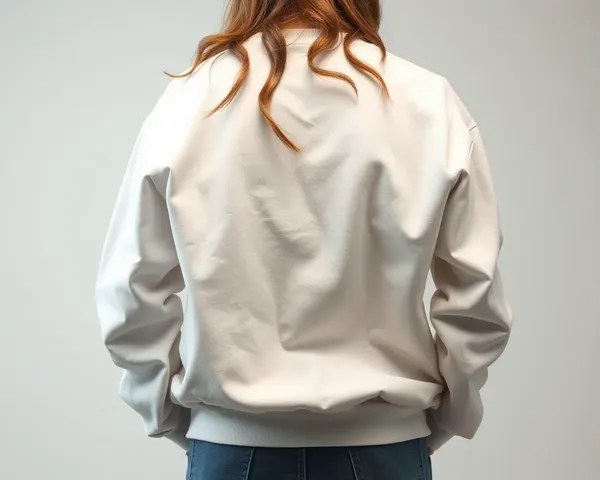 Image PNG gratuite d'un sweat-shirt blanc à l'arrière