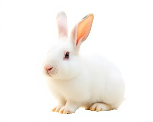 Image PNG transparente de lapin blanc pour édition