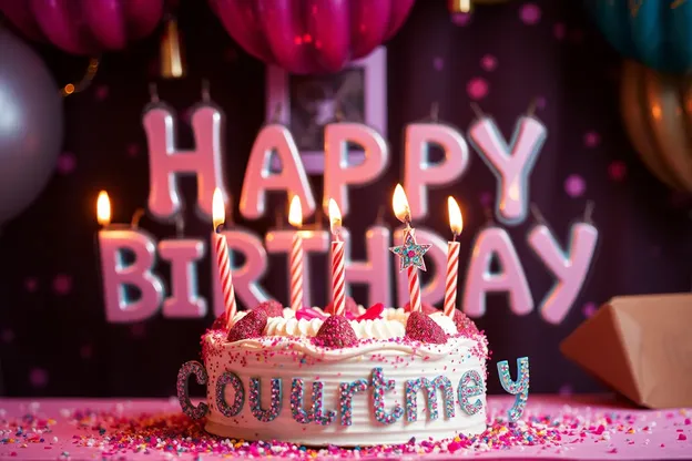 Image d'anniversaire de Courtney rassemble