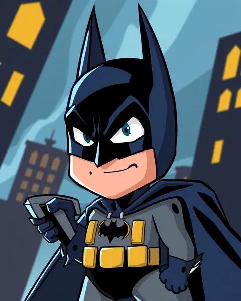 Image de Batman cartoon : représentation visuelle iconique de l'icône du super-héros