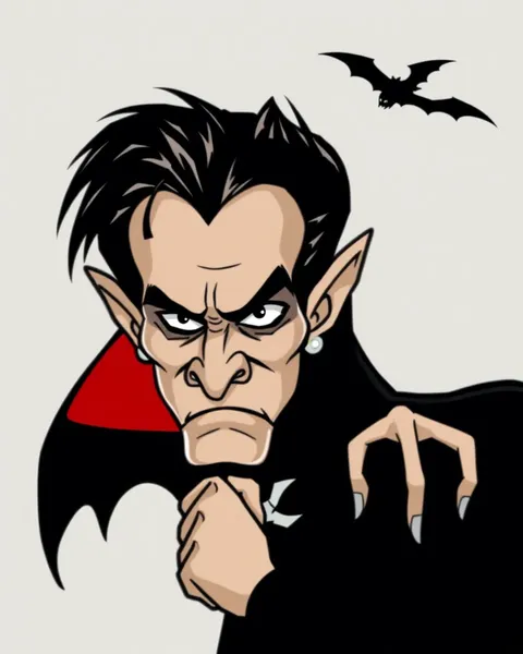 Image de Cartoon de Dracula : Représentation Visuelle d'un Seigneur Ténébreux