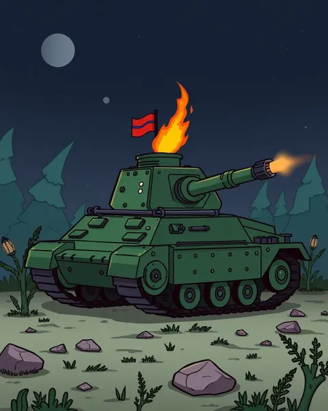 Image de Cartoon de Tank : Une Délice Visuelle Colorée