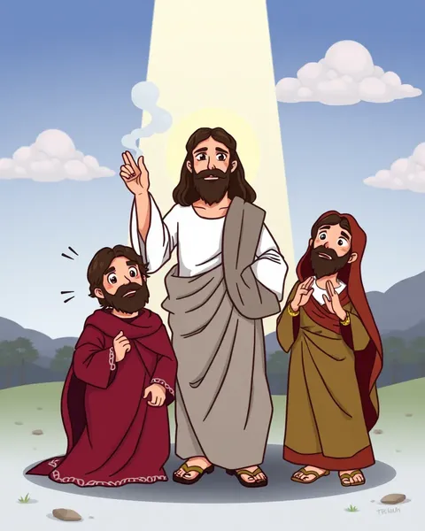 Image de Jésus en cartoon trouvée