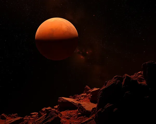 Image de Mars avec la caméra de 51 du chat rouge