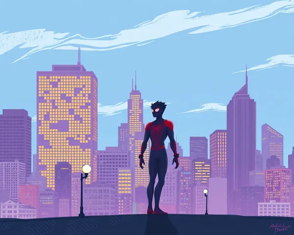 Image de Miles Morales éditée en PNG avec logiciels d'édition d'image