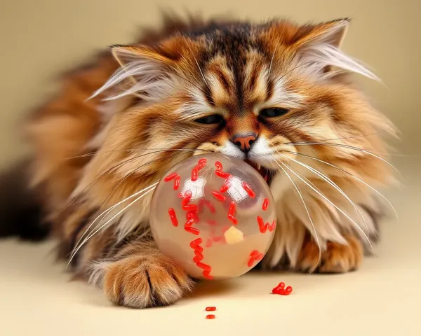 Image de Vomi de Boule de Cheveux de Chat Scène Déplaisante Décrivant