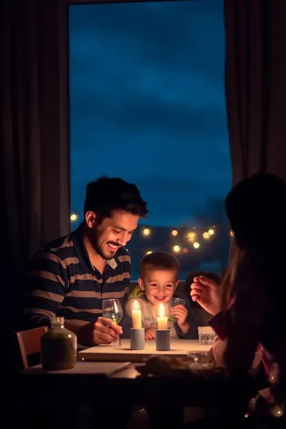 Image de bonne nuit de famille remplie d'amour