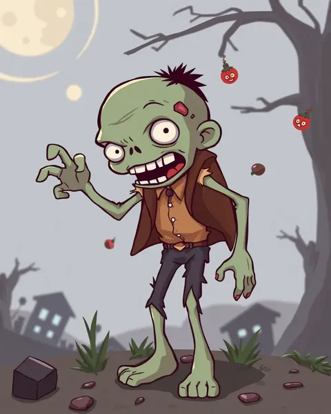 Image de cartoon d'un zombie