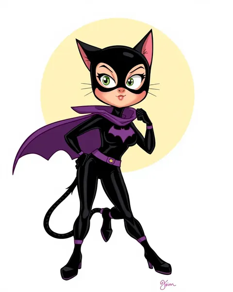 Image de cartoon de Catwoman : image de cartoon de Catwoman