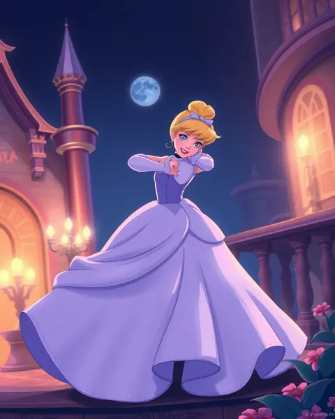 Image de cartoon de Cendrillon : animation enchanteur d'un personnage bien-aimé