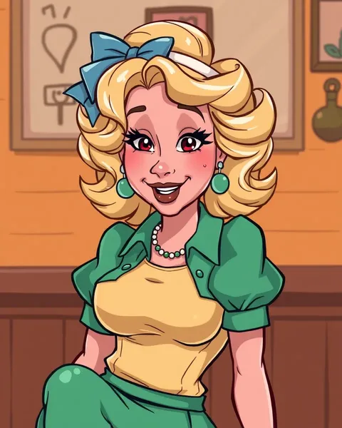 Image de cartoon de Dolly Parton non disponible