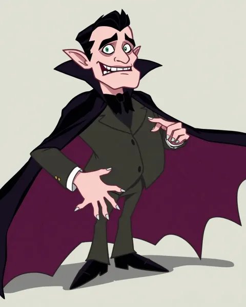 Image de cartoon de Dracula : héritage visuel d'un horreur gothique