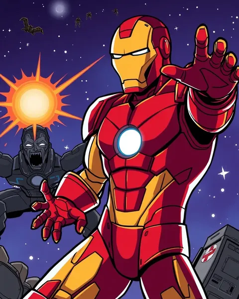 Image de cartoon de Iron Man : image de cartoon de Iron Man