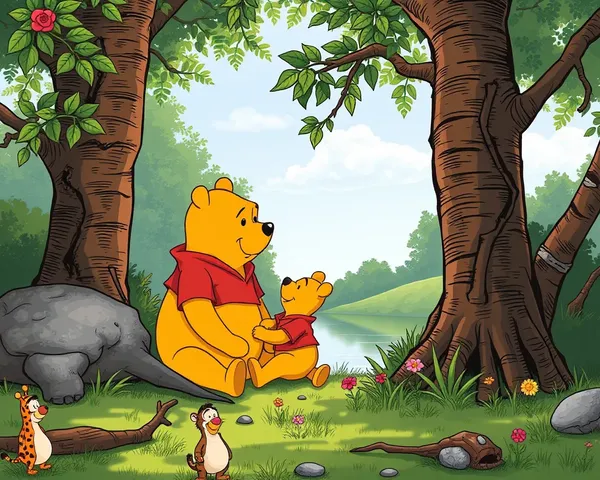 Image de cartoon de Winnie l'ourson PNG