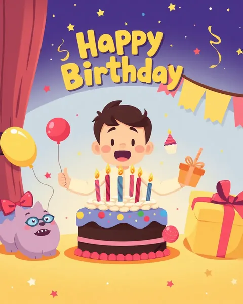 Image de cartoon de birthday joyeux