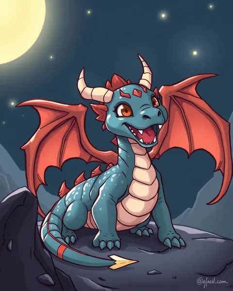 Image de cartoon de dragon pour le divertissement