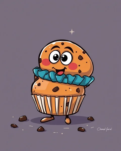 Image de cartoon de muffin : Description de l'image de cartoon de muffin